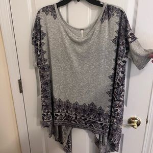 Free People Pick Me Up Drapey Boho Top Oversized Shirt. Size XS.